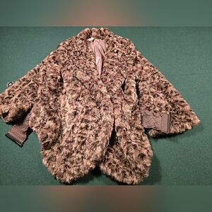 Luxurious Faux Fur Brown Leopard Jacket